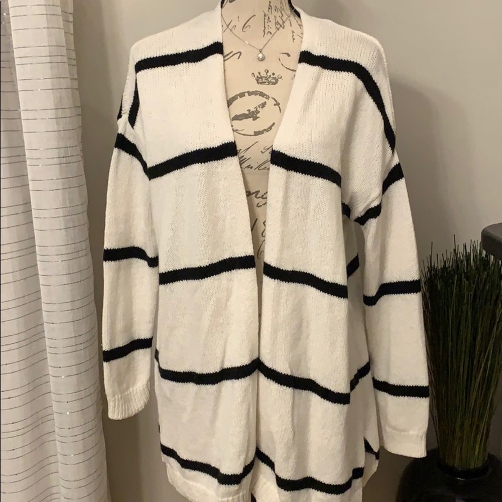 Ann Taylor LOFT open front sweater cardigan size M